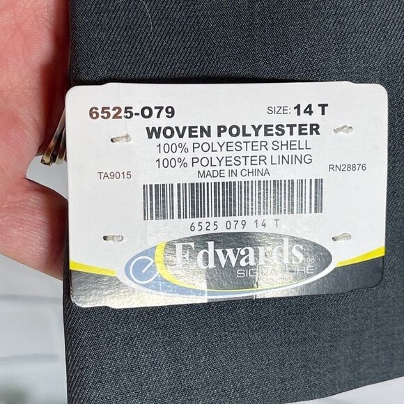 Edwards Signature Grey Blazer NWT Sz 14T - Picture 3 of 7